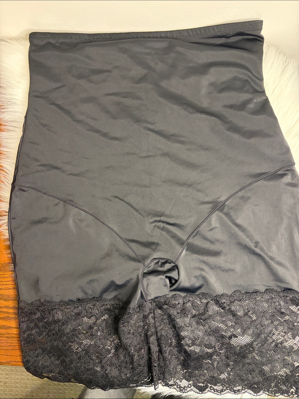 High-Waist Black Lace Hem Shaping Lingerie SIZE XXL